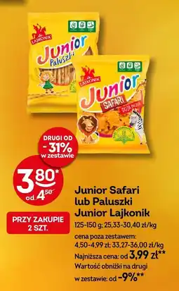 Żabka Paluszki Junior Safari, Junior Paluszki Lajkonik oferta