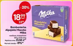 Żabka Bombonierka Alpejskie Mleczko Milka waniliowe, śmietankowe oferta