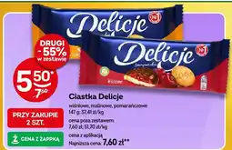 Żabka Ciastka Delicje wiśniowe, malinowe, pomarańczowe oferta