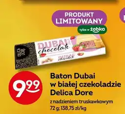 Żabka Baton Dubai w białej czekoladzie z nadzieniem truskawkowym Delica Dore oferta