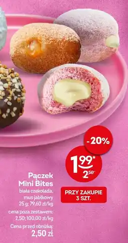Żabka Pączek Mini Bites biała czekolada, mus jabłkowy Żabka oferta