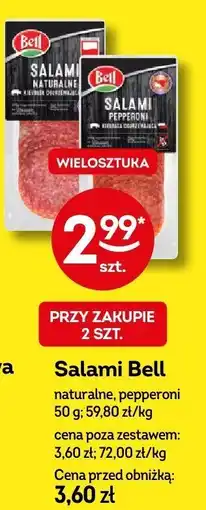 Żabka Salami Bell naturalne, pepperoni oferta