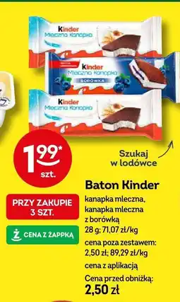 Żabka Baton Kinder kanapka mleczna, kanapka mleczna z borówką oferta