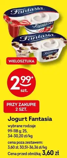 Żabka Jogurt Fantasia wybrane rodzaje oferta