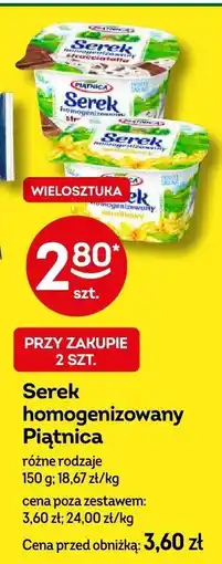 Żabka Serek homogenizowany Piątnica różne rodzaje oferta