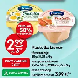 Żabka Pasta Pastella Lisner jajeczna/z łososiem oferta