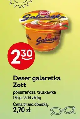 Żabka Deser galaretka Zott pomarańcza, truskawka oferta