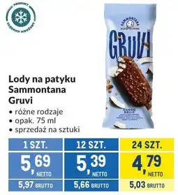Makro Lody na patyku Sammontana Gruvi oferta