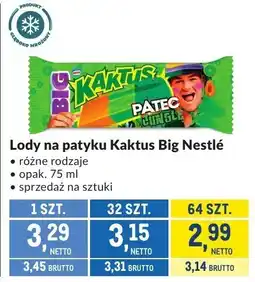 Makro Lody na patyku Kaktus Big Nestlé oferta