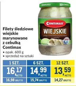 Makro Filety śledziowe wiejskie marynowane z cebulką Contimax oferta