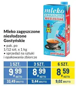Makro Mleko zagęszczone niesłodzone Gostyńskie oferta