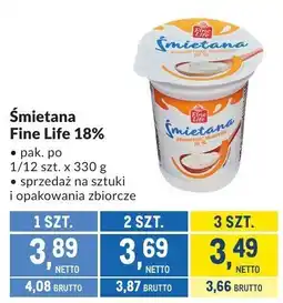 Makro Śmietana 18% Fine Life oferta