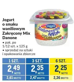 Makro Jogurt o smaku waniliowym Zakręcony Mix Danone oferta