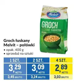 Makro Groch łuskany połówki Melvit oferta