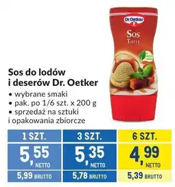 Makro Sos do lodów i deserów Dr. Oetker oferta