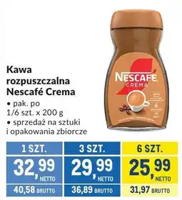 Makro Kawa rozpuszczalna Nescafe Crema oferta