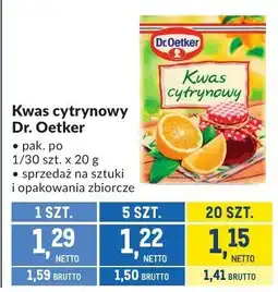 Makro Kwas cytrynowy Dr. Oetker oferta