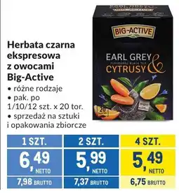 Makro Herbata czarna ekspresowa Big-Active Earl Grey & Cytrusy oferta