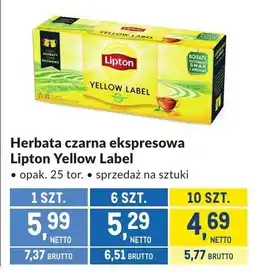 Makro Herbata czarna Lipton Yellow Label oferta