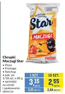 Makro Chrupki Star Maczugi pizza/fromage/ketchup oferta