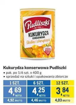 Makro Kukurydza konserwowa Pudliszki oferta