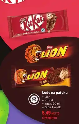 Makro Lody na patyku Lion, KitKat Nestle oferta