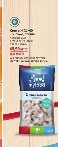 Makro Krewetki 31/40 surowe obrane MyFood oferta
