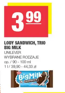 Spar Lody Sandwich, Trio Big Milk oferta