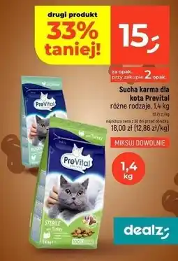 Dealz Karma dla kota indoor z kurczakiem Prevital oferta