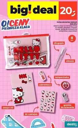 Dealz Zestaw przyborów szkolnych hello kitty oferta