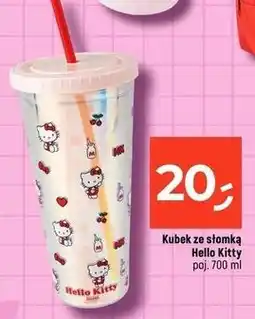 Dealz Kubek ze słomką 700 ml hello kitty oferta