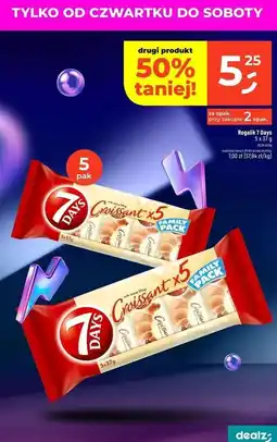 Dealz Croissanty z nadzieniem o smaku kakaowym 7 Days oferta