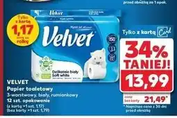 Kaufland Papier toaletowy delikatnie biały Velvet oferta