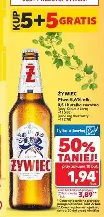 Kaufland Piwo Żywiec Jasne Pełne oferta