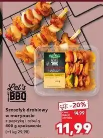 Kaufland Szaszłyk drobiowy w marynacie z papryką i cebulą K-Classic Let's Bbq oferta