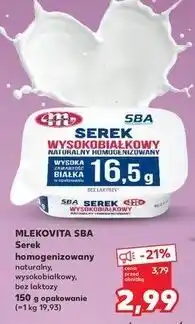 Kaufland Serek naturalny Mlekovita Sba oferta