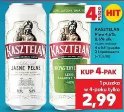 Kaufland Piwo Kasztelan Niepasteryzowane oferta