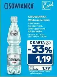 Kaufland Woda lekko gazowana Cisowianka oferta