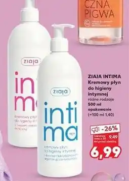 Kaufland Kremowy płyn do higieny intymnej z kwasem laktabionowym Ziaja Intima oferta