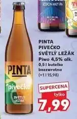 Kaufland Piwo pivecko svetly lezak Pinta oferta