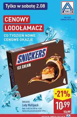 ALDI Baton lodowy Snickers Ice Cream oferta