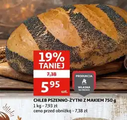 Auchan Chleb pszenno-żytni z makiem oferta