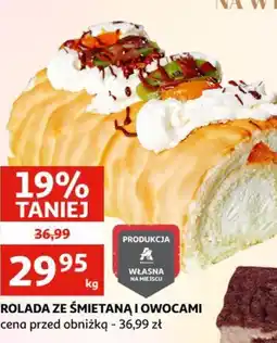 Auchan Rolada ze śmietaną i owocami oferta