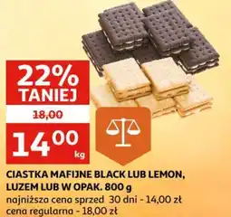 Auchan Ciastka Mafijne Black Lub Lemon oferta