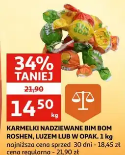 Auchan Karmelki nadziewane Bim Bom Roshen oferta