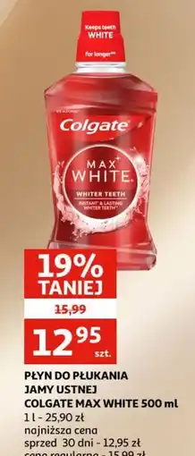 Auchan Płyn do płukania jamy ustnej Colgate Max White oferta