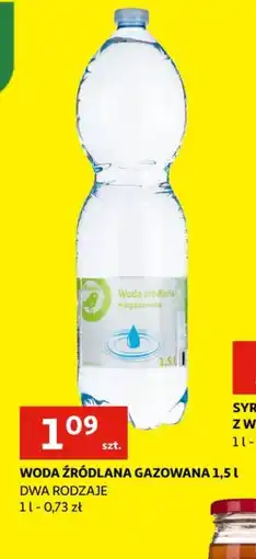 Auchan Woda źródlana gazowana oferta