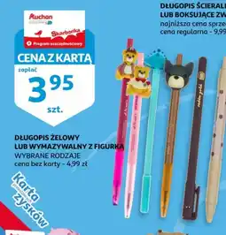 Auchan Długopis żelowy lub wymazywalny z figurką oferta