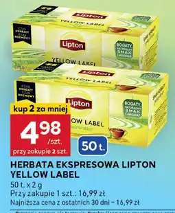 Stokrotka Herbata ekspresowa Lipton Yellow Label oferta