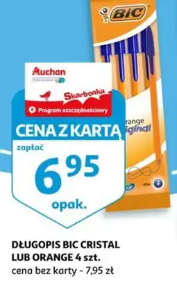Auchan Długopis Bic Cristal lub Orange oferta